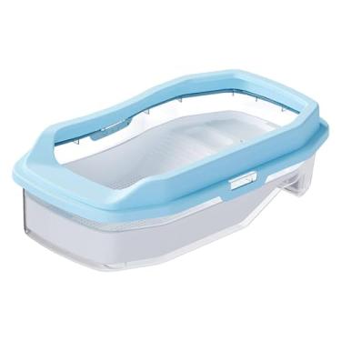 Imagem de predolo Tanque de tartarugas Habitat de tartarugas à prova de fuga com plataforma e área de natação Tanque de répteis Aquário de para sapos, e caranguejos, Azul