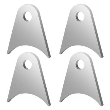 Imagem de 4 peças de solda em abas, solda de prata em suportes de choque com um orifício de 0,51 polegada de solda de ferro resistente no suporte de montagem