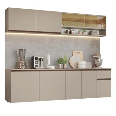 Imagem de Armário de Cozinha Completa 240 cm Suspenso Crema Nice Madesa 05