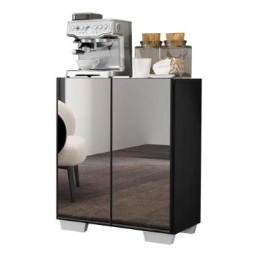 Imagem de Aparador Cantinho do Café e 2 Portas Multimóveis Preto - MULTIMOVEIS