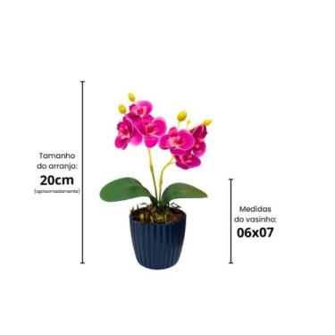 Imagem de Arranjo Mini Orquídeas Diversas Cores Artificial Flores Decoração Casa