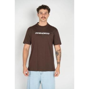 Imagem de Camiseta DC Shoes M/C Base Marrom Escuro-MARROM ESCURO-GG-Masculino