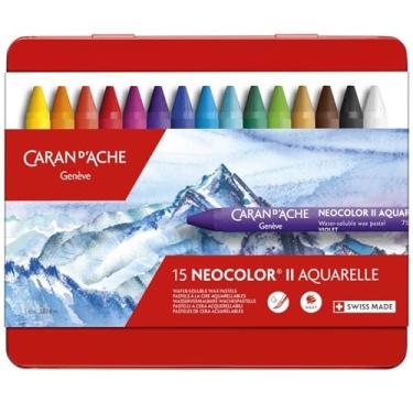 Imagem de Caran D'Ache Giz Aquarelável Neocolor II 15 Cores, 15 Cores