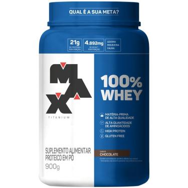 Imagem de 100% Whey Protein Concentrate 900g Chocolate Max Titanium