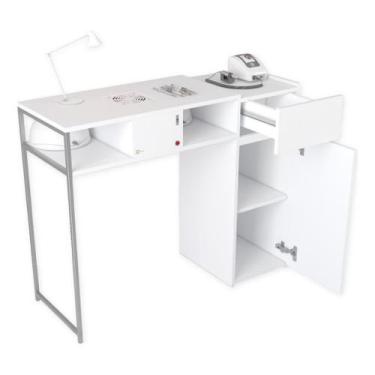 Imagem de Mesa De Manicure Profissional Metalon Com Sugador Embutido - NoBrand, 