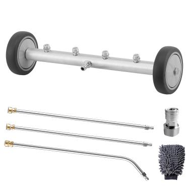 Imagem de M MINGLE Acessório de lavadora de pressão de material rodante, 40 cm potente lavadora sob carro com 3 peças de varinha de extensão e luva de lavagem de carro, 4000 PSI