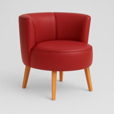 Imagem de Poltrona Decor para Recepção Comercial Tecido Corano Resistente Pés de