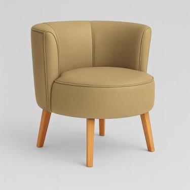 Imagem de Poltrona Decor para Recepção Comercial Tecido Corano Resistente Pés de