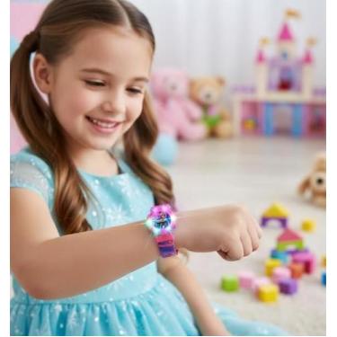 Imagem de Relógio Infantil Digital Pisca Luz Led stitch Lilo angel Princesa Barb