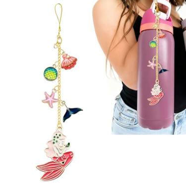 Imagem de Z-synka Alça e pingente para garrafa de água Owala 680 g, 946 ml, 1,134 g, para acessórios Owala e Stanley Cup Accessories (sereia)