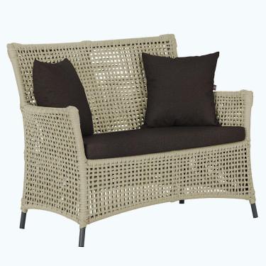 Imagem de 1 Sofá área Externa Igapó Alumínio Preta Corda Náutica E9 Rami