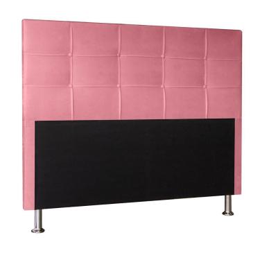 Imagem de Cabeceira Roma 1,40 Cm Cama Box Casal Suede Rosa