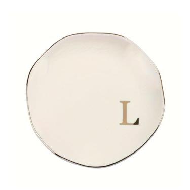 Imagem de Bandeja de joias de cerâmica com letras de 12 cm, prato decorativo para anéis, brincos, colares, pulseiras, chaves de relógio, aniversário, dia das mães, casamento, presente de Natal para mulheres