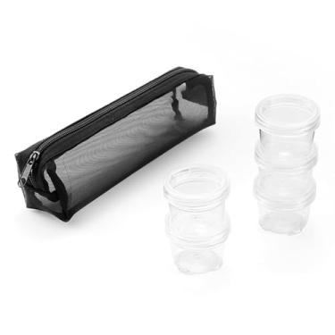 Imagem de Kit de Frascos Tempero para Viagem com 5 Peças Suporte Temperos Camping Sacola Armazenamento Caixa Portátil Exteriores Piqueniques Churrascos Cozinhas Residenciais e Restaurantes