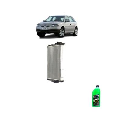Imagem de Kit Radiador VW Gol 1000 AE 97 C/Ar Condicionado + Aditivo Paraflu Verde