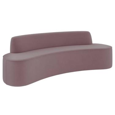 Imagem de Sofá 4 Lugares Para Sala De Estar Living 230cm Koane D06 Veludo Rosa - Mpozenato