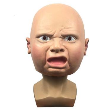 Imagem de Máscara facial completa com capacete Angry Child Latex Comedy Cosplay 