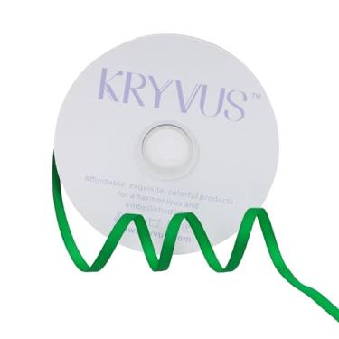 Imagem de KRYVUS Fita de gorgorão verde esmeralda, 1/10.2 cm x contínua, 50 jardas, use para laços, acessórios de cabelo DIY, embrulho de presente, artesanato e costura