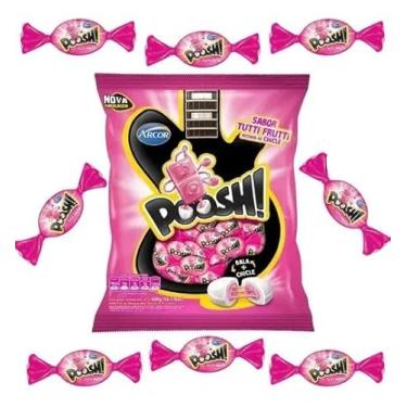 Imagem de Bala Poosh Tutti Frutti Com Recheio De Chiclete 500g - TUTTI FRUTTI BALA CHICLE