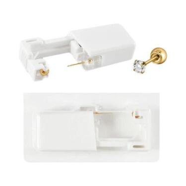 Imagem de Unidade De Perfuração De Orelha Descartável Banho De Ouro 24K, Brincos