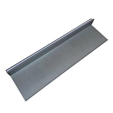 Imagem de uhyOHF Prateleiras flutuantes de parede com emissão de luz, prateleiras flutuantes de parede com luz LED quente de liga de alumínio para decoração de plantas de armazenamento (cinza - 60 x 20 cm