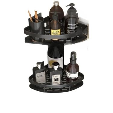 Imagem de Suporte Para Champô Sem Furos - Prateleira Adesiva, Suporte Para Casa De Banho(KIT 2 -Triangular -preto)