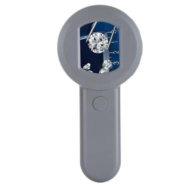 Imagem de Generic Microscópio Digital Portátil, Câmera de Microscópio Usb Com Tela de 2.0 Polegadas, Bateria de 500mah, 16mp, Observação Clara para Joias, para Reparo de Relógios (Cinza)