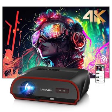 Imagem de Projetor 4K inteligente para visualização à luz do dia | 1800 ANSI Lumens, Android TV e WiFi 6 | Cinema em casa e cinema ao ar livre de 300 polegadas, Bluetooth 5.2, HDMI, foco e distorção trapezoidal