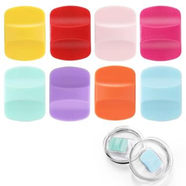 Imagem de 8 peças de substituição deslizante magnético de tampa, bloco de pressão magnético de substituição, compatível com tampas YETI 283 g, 473 ml, 590 ml, 850 g (cor 05)