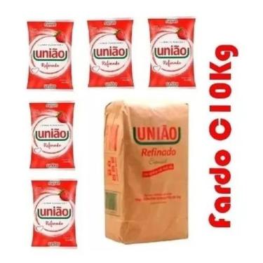 Imagem de Açúcar Refinado União 1kg  Fardo com 10 Unidades