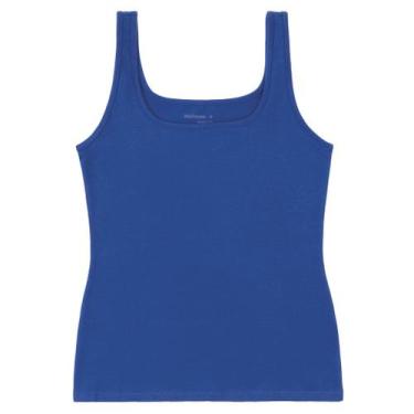 Imagem de Blusa Regata Básica Cotton Light Feminina Malwee Ref. 04492, Azul 1291
