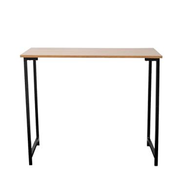 Imagem de Mesa Escritório Estilo Industrial 90cm X 45cm Tampo Madeira