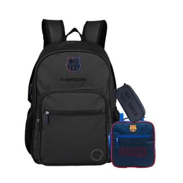 Imagem de Kit Escolar Barcelona Mochila Costas + Lancheira + Estojo - Xeryus
