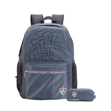 Imagem de Kit Escolar Fluminense Mochila Costas + Estojo Duplo Oficial - Xeryus