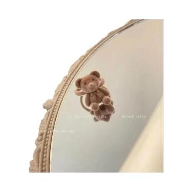 Imagem de Anel De Veludo Com Laço De Urso Para Meninas, Azul Curry E Rosa, Anel 