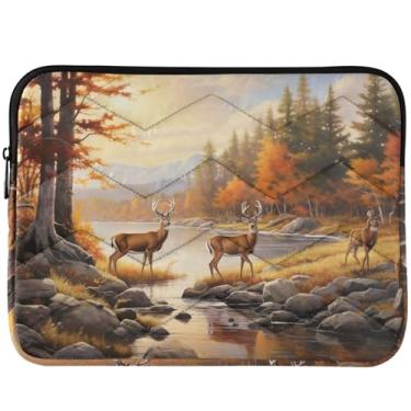 Imagem de Capa acolchoada para laptop com pintura de paisagem para Macbook Pro 14, acessórios de computador, capa universal de 13 a 14 polegadas