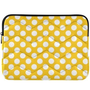 Imagem de Capa protetora universal de bolinhas amarelas para notebook de 13 a 14 polegadas para MacBook 13 polegadas