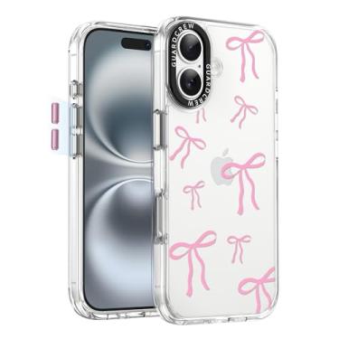 Imagem de GuardCrew Capa para iPhone 16, [proteção contra quedas de grau militar de 3,5 m à prova de colisão] [antiamarelamento e antidescasca] Capa de telefone fina transparente à prova de choque TPU para