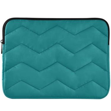 Imagem de Capa para laptop azul-petróleo bufante capa para notebook premium capa universal 14 para laptop 13 polegadas