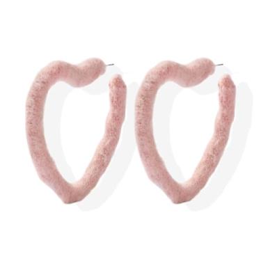 Imagem de Brincos de coração de ouro, brincos de argola para mulheres, pequenos brincos de argola de prata, brincos de coração de ouro, brincos de strass, presente de joias, Latão, Sem pedra preciosa