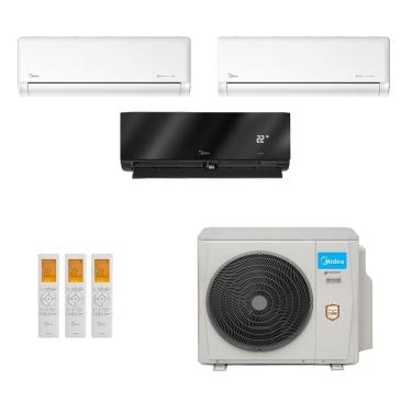 Imagem de Ar-Condicionado Multi Split Inverter Midea 36.000 (1x Evap HW 9.000 + 1x Evap HW 12.000 + 1x Evap HW 24.000) Quente/Frio 220V								
