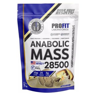 Imagem de Anabolic Mass 28500 - 3000g Baunilha - ProFit Laboratórios-Masculino