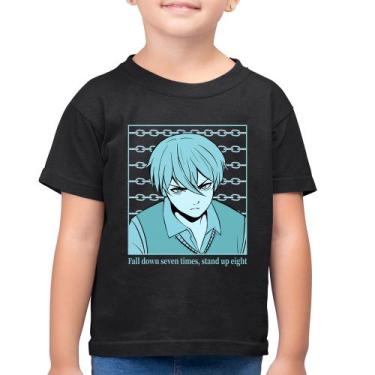 Imagem de Camiseta Algodão Infantil Fall Down Seven Times, Stand Up Eight - Foca