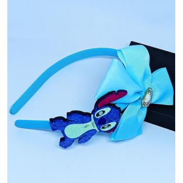 Imagem de Tiara Arquinho Infantil com Laço Personagem Disney Lilo Angel Stitch A