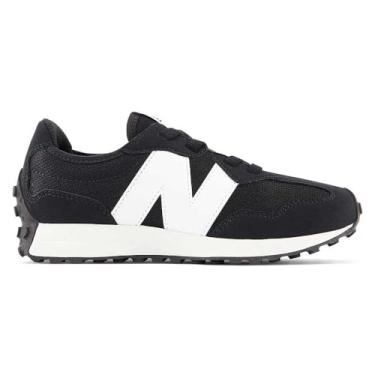 Imagem de New Balance Tênis infantil unissex 327 (criança pequena), Preto/branco, 15