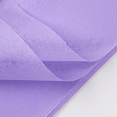 Imagem de 100 folhas de papel de embrulho floral de algodão não tecido, perfeito para flores, presentes, artesanato, ocasiões como dia dos namorados, casamento, aniversário (cor: violeta claro)