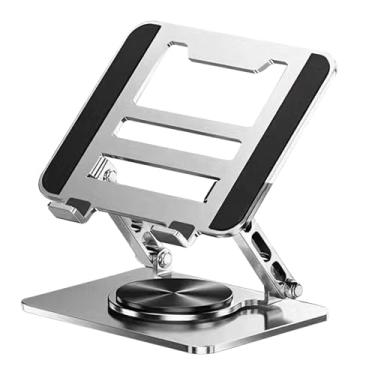 Imagem de Base Elevatória para Portátil - Elevatório Dobrável Para Portátil Com Base Giratória 360° | Suporte Dobrável para Tablet,Destinado a Faculdade, Mesa, Casa, Trabalho, Jogo, Homens, Mulheres e