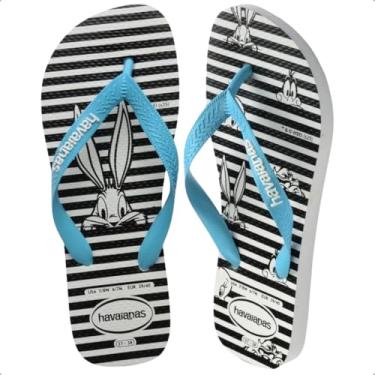 Imagem de Havaianas Chinelo masculino HAV. Top Warner Logomania, Branco, azul, 6.5/7 UK