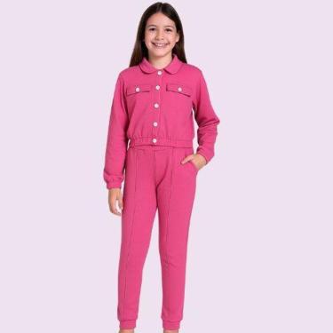 Imagem de Conjunto Infantil Feminino Moletom Jeans Kely & Kety-Feminino