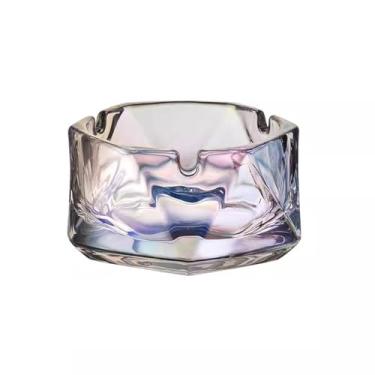 Imagem de Cinzeiro de vidro cinzeiro para ambientes internos e externos cinzeiro de charuto cinzeiro legal cinzeiro bonito cinzeiro em forma de seis cinzeiros em forma de diamante para casa (cor deslumbrante)